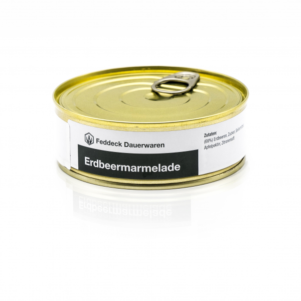 Canned jam strawberry, 200 g best before 10 years